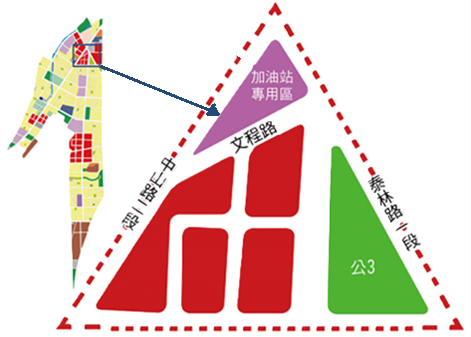 塭仔圳自辦市地重劃示意圖